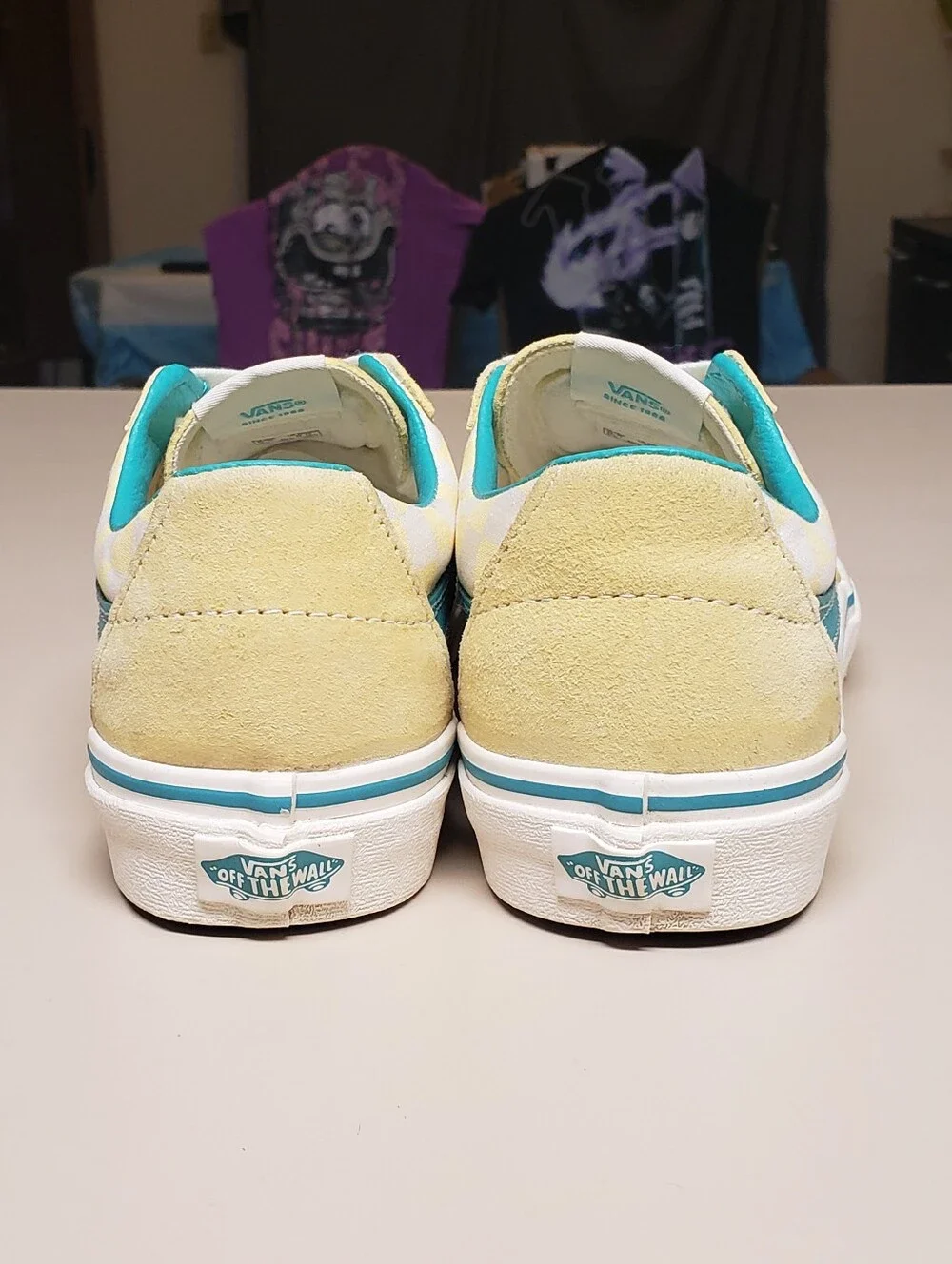 Vans SK8 Lo Banana Cream checkerboard casual low top skateboard sneakers size 8